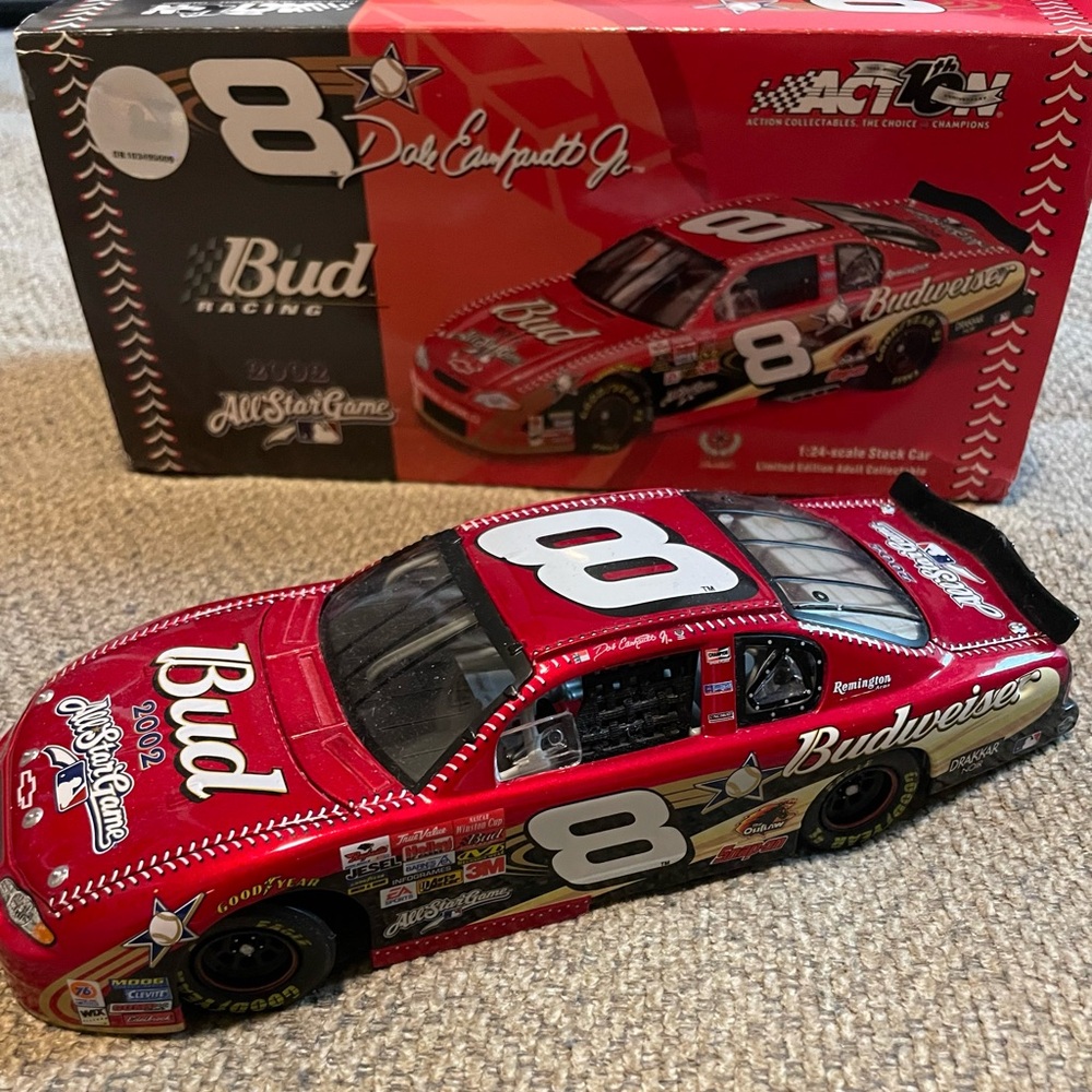 Budweiser #8 Dale Earnhardt Jr. Red Diecast 2002 Baseball All Star Game Car